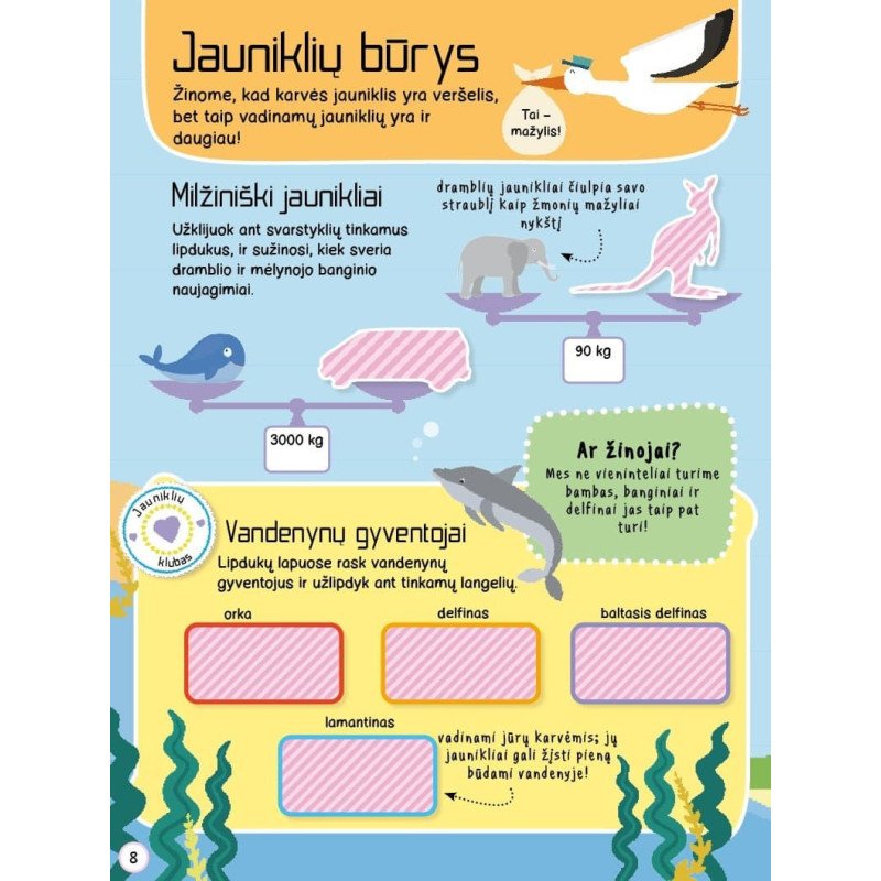 Gyvūnų mažyliai. Veiklos knyga
