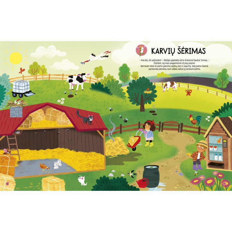 Gyvenimas ūkyje. Lipdukų knyga