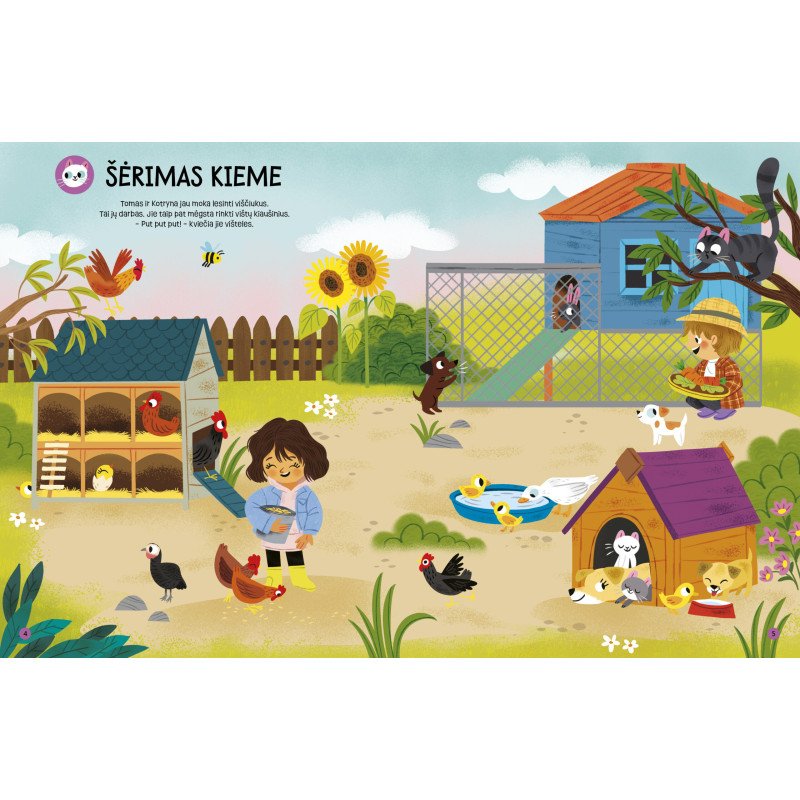 Gyvenimas ūkyje. Lipdukų knyga