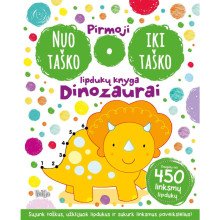 Pirmoji nuo taško iki taško lipdukų knyga. Dinozaurai